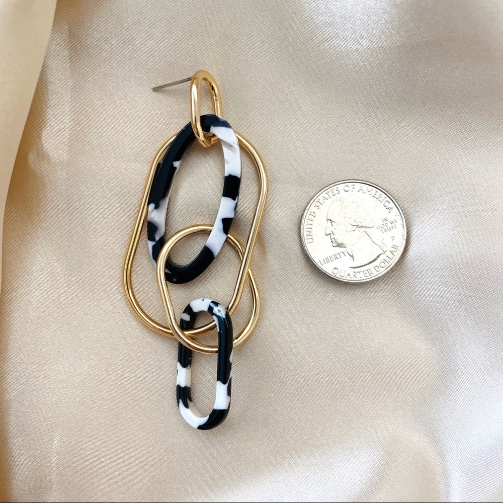 Acrylic Chic Modern Art Drop Earrings - Picture 3 of 7